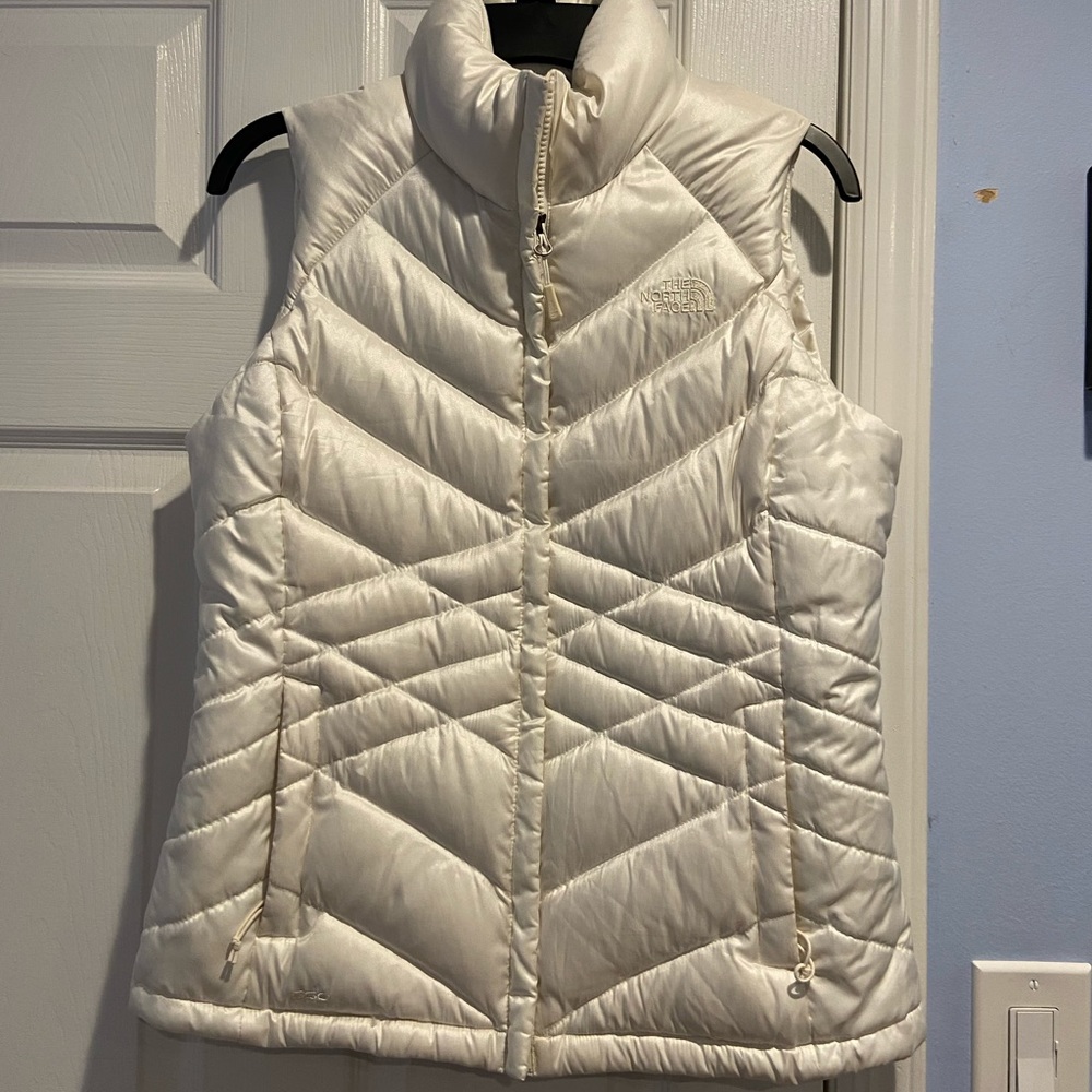 North Face pearl colored vest